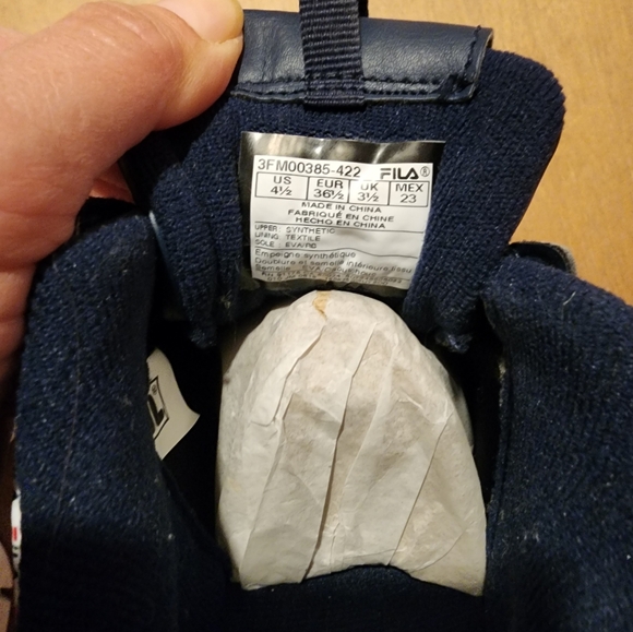 Fila Mens Navy Disruptor II Premium Repeat Low Top Sneaker Shoes US4.5 - Picture 6 of 9